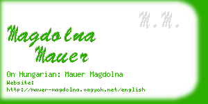 magdolna mauer business card
